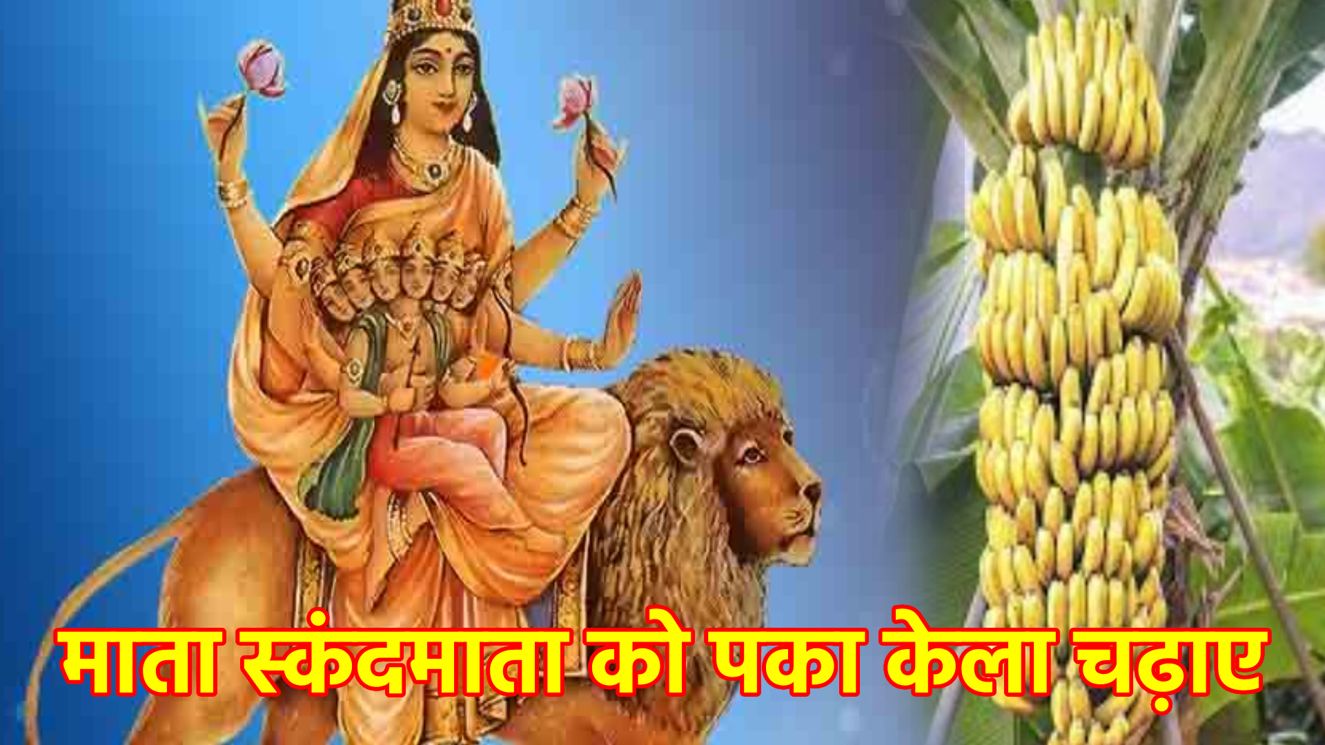 माता स्कंदमाता को पका केला चढ़ाए