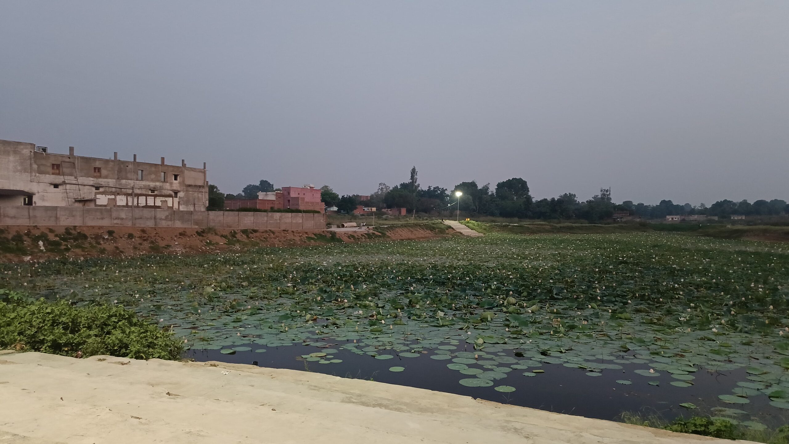 बढ़नीनाला तालाब पर सीमांकन और पत्थरगढ़ी के बिना निर्माण कार्य रोकने की मांग